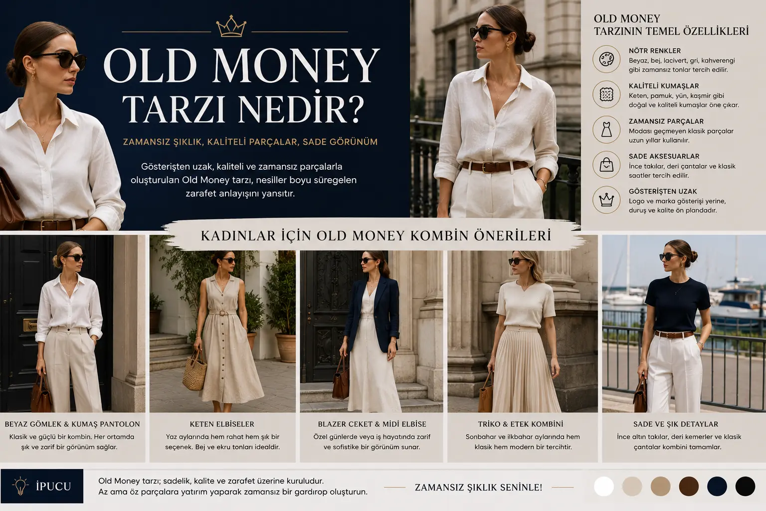 Old Money Tarzı Nedir? Kadınlar İçin Old Money Kombin Rehberi