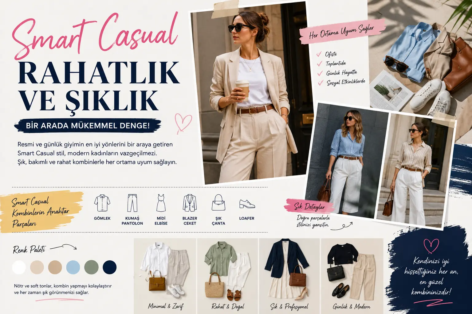Smart Casual Nedir? Kadınlar İçin Smart Casual Giyim Rehberi