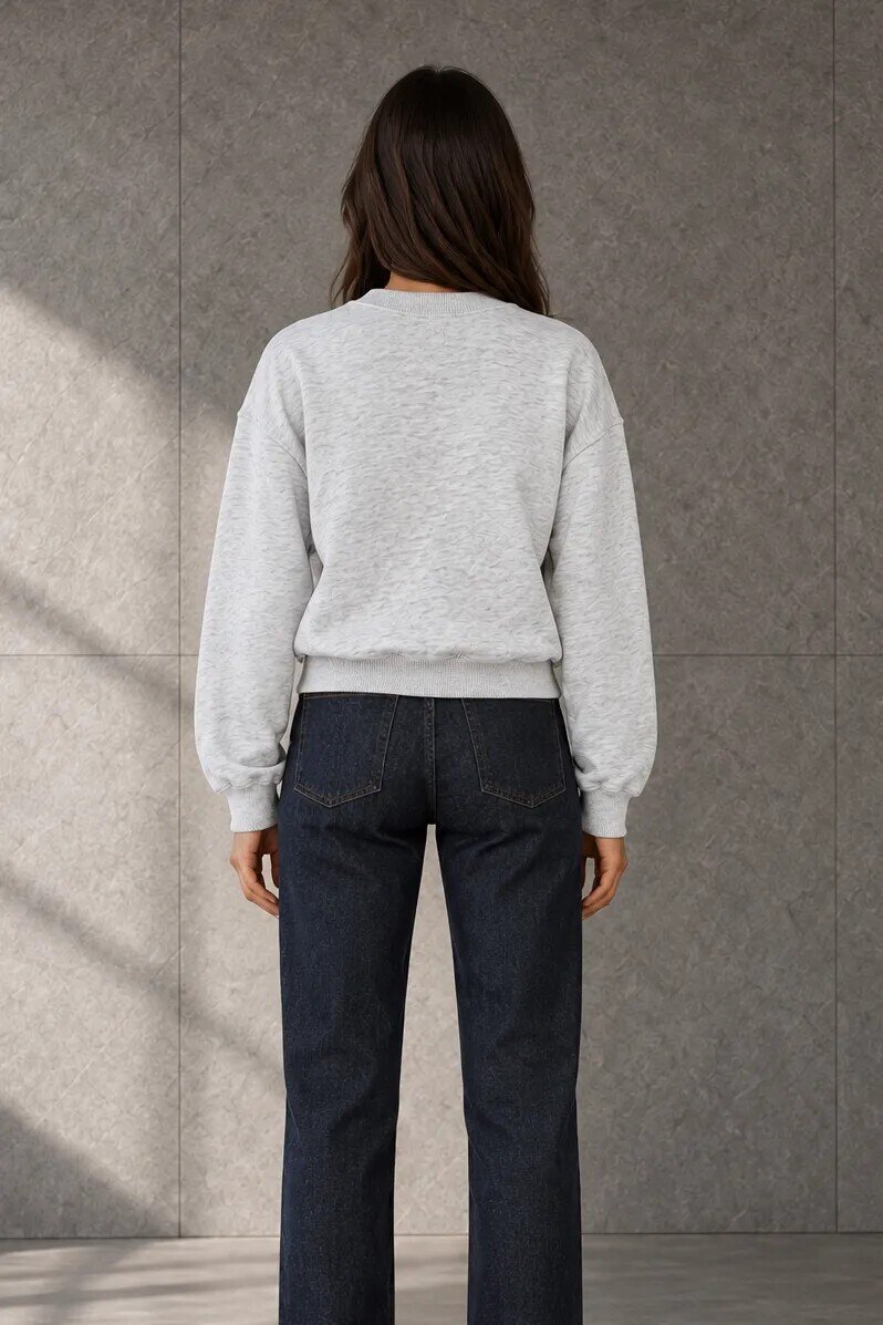 21614 Bisiklet Yaka Sweat Karmelanj