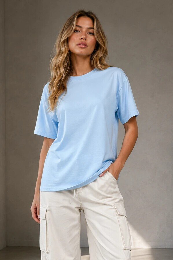 2353 Basic Tshirt Bebe Mavi
