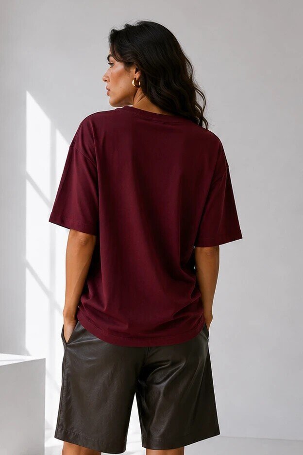 2353 Basic Tshirt Mürdüm