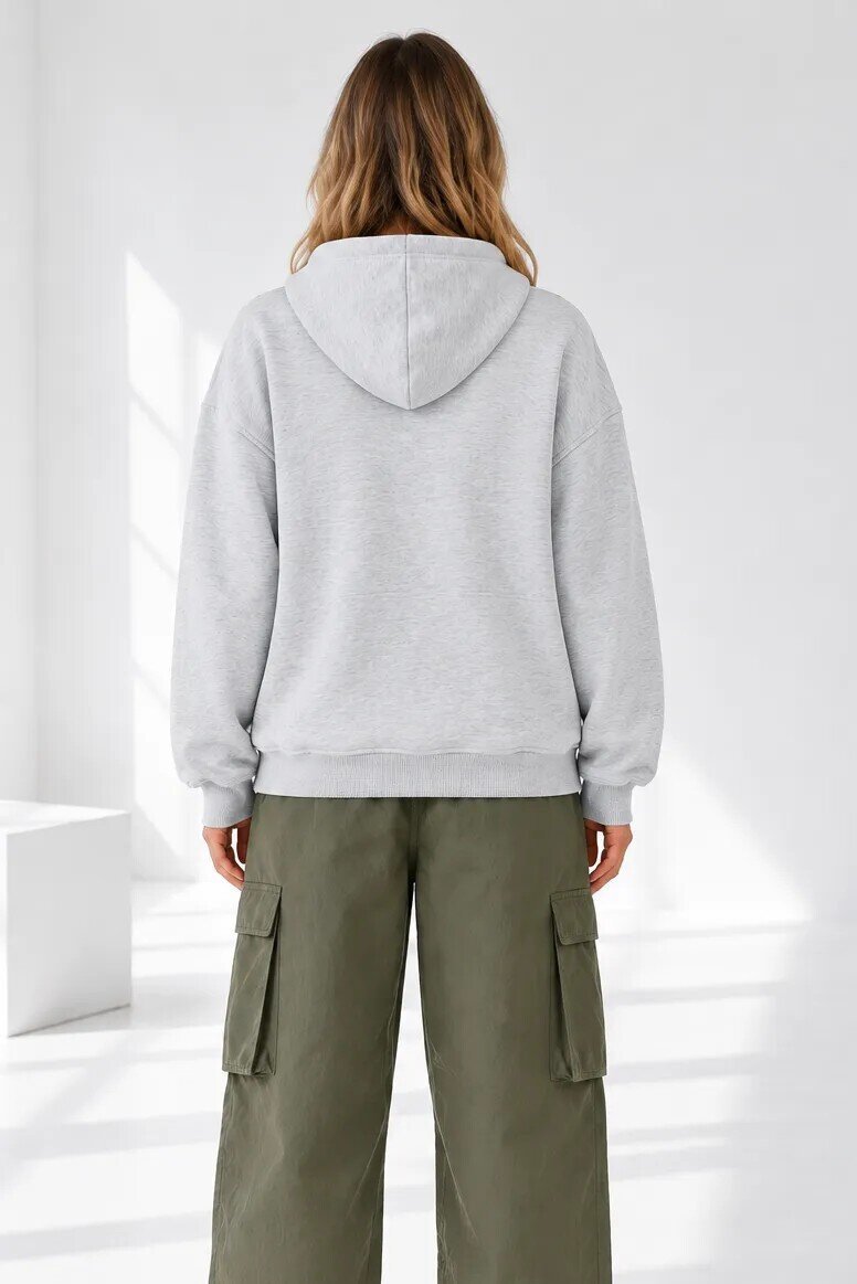 25122 Beli Lastikli Kapüşonlu Sweat Karmelanj