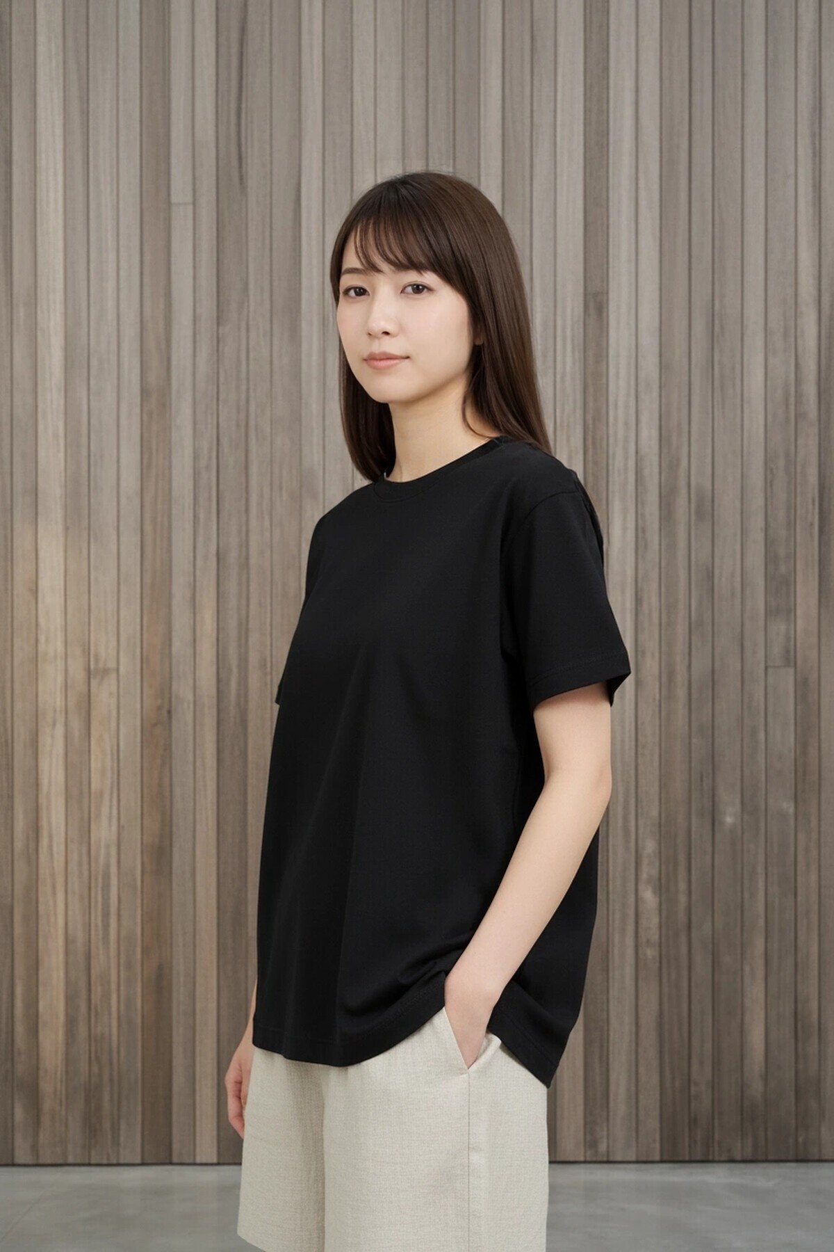 25503 Bisiklet Yaka Tshirt Siyah