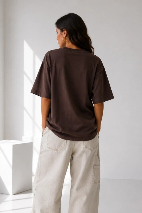 2353 Basic Tshirt Kahve