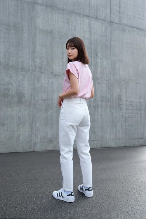 26727 Bisiklet Yaka Yarasa Kol Tshirt Pembe