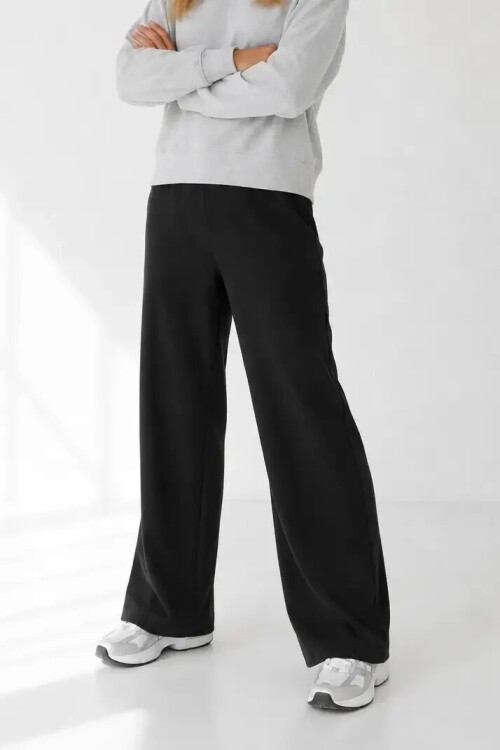 3630 Beli Lastikli Pantolon Siyah