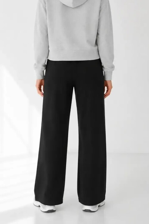 3630 Beli Lastikli Pantolon Siyah