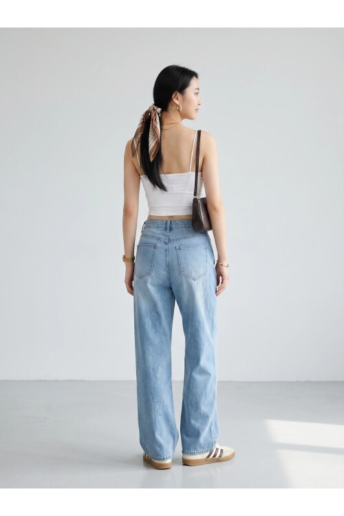 5053 Askılı Pedli Crop Ekru