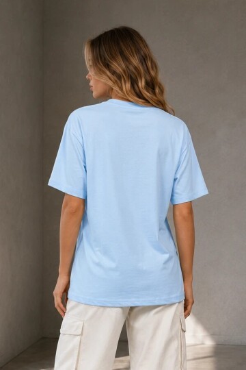 2353 Basic Tshirt Bebe Mavi