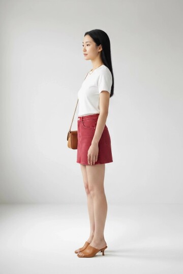 26650 Bisiklet Yaka Oversize Tshirt Beyaz