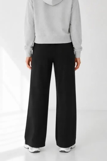 3630 Beli Lastikli Pantolon Siyah