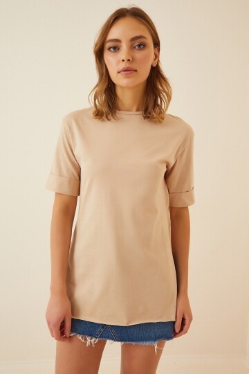 Kadın T-Shirt Bej