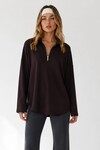0070 Yarım Fermuarlı Sweat Kahve