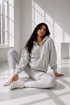 2501 Fermuarlı Kapüşonlu Sweatshirt Karmelanj