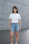 25503 Bisiklet Yaka Tshirt Beyaz