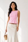 3424 Dikiş Detaylı Bluz Pembe