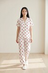 5403 Kalpli Pijama Takımı Beyaz