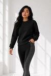 D9544 Bisiklet Yaka Üç İplik Sweat Siyah